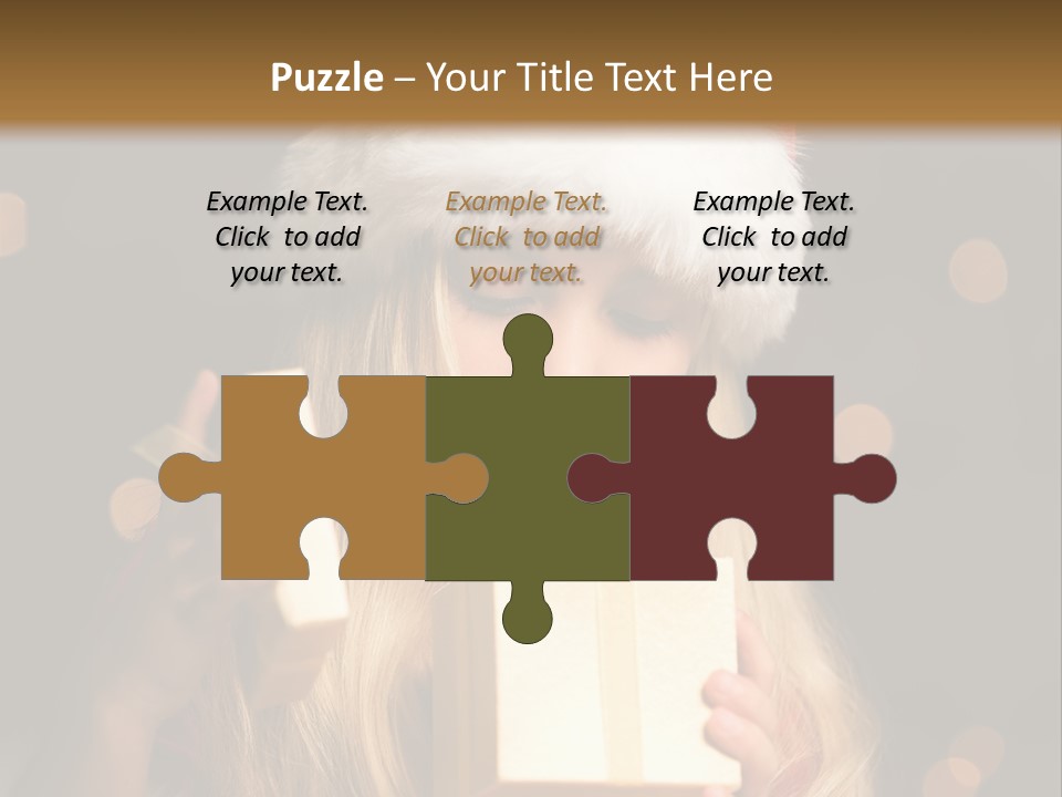 Girl Christmas Gift PowerPoint Template