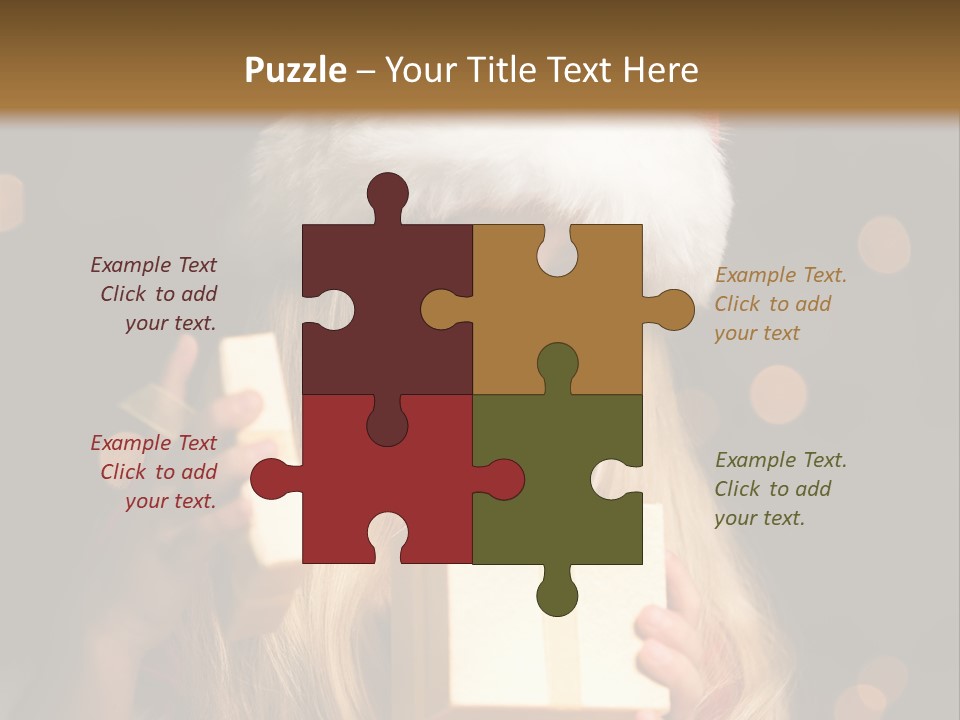 Girl Christmas Gift PowerPoint Template