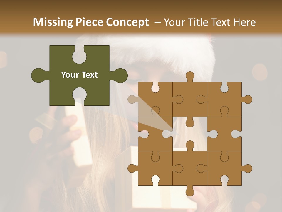 Girl Christmas Gift PowerPoint Template