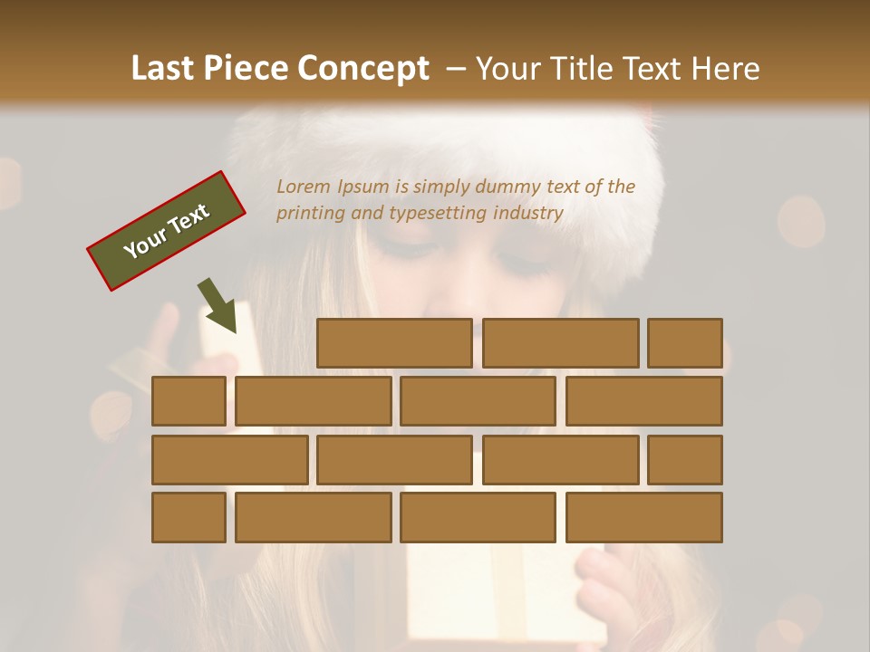 Girl Christmas Gift PowerPoint Template