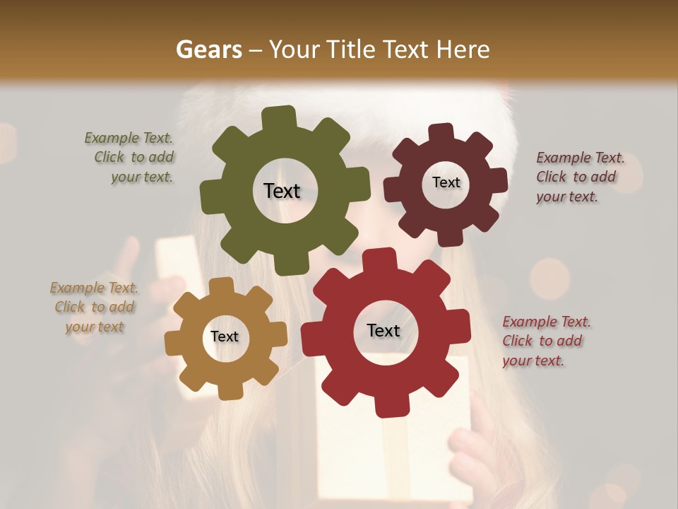 Girl Christmas Gift PowerPoint Template