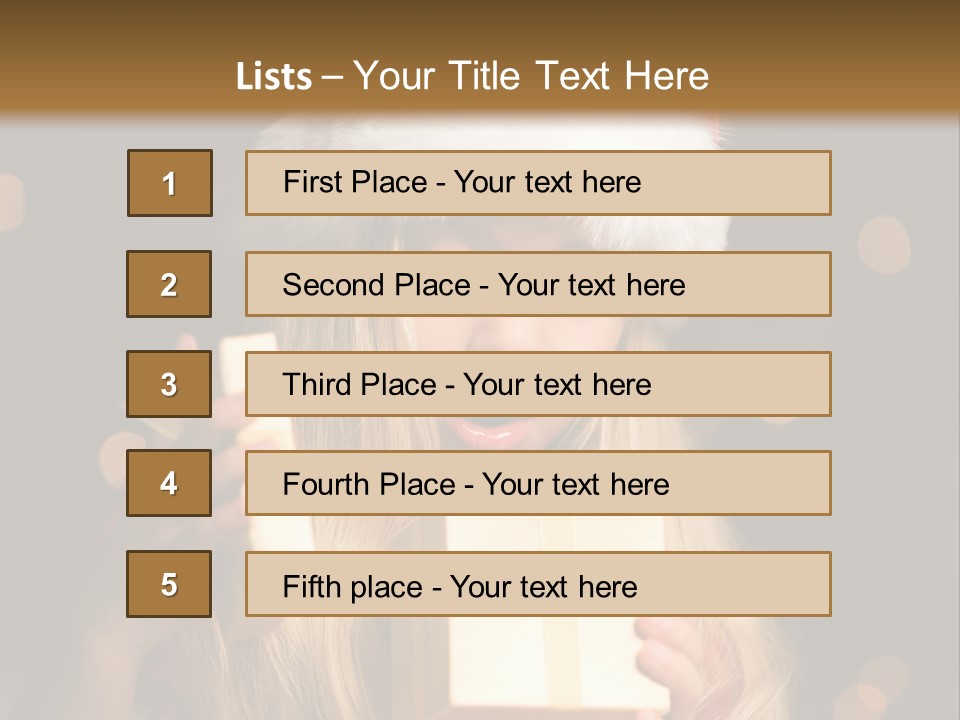 Girl Christmas Gift PowerPoint Template