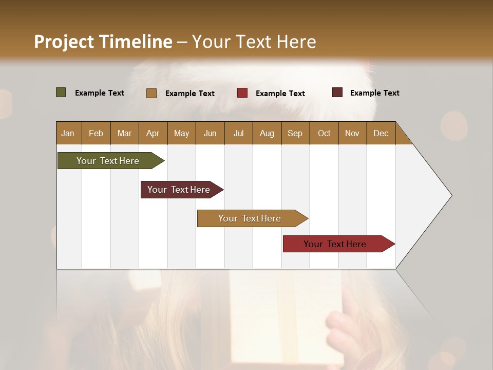 Girl Christmas Gift PowerPoint Template