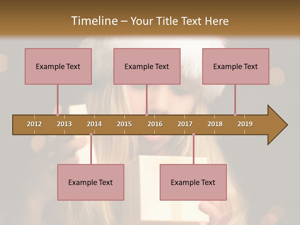 Girl Christmas Gift PowerPoint Template