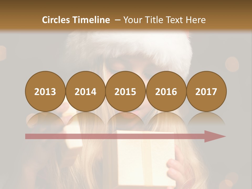 Girl Christmas Gift PowerPoint Template