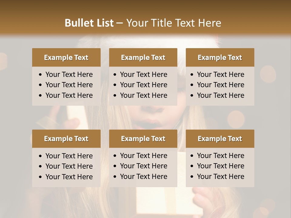 Girl Christmas Gift PowerPoint Template