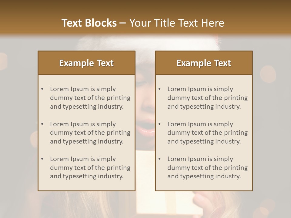 Girl Christmas Gift PowerPoint Template