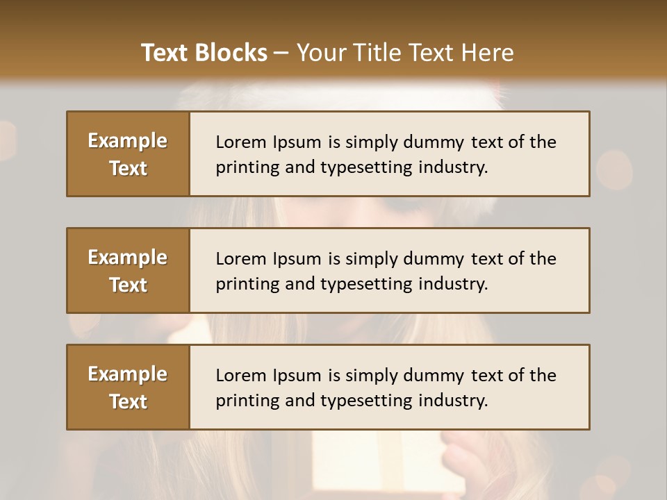 Girl Christmas Gift PowerPoint Template