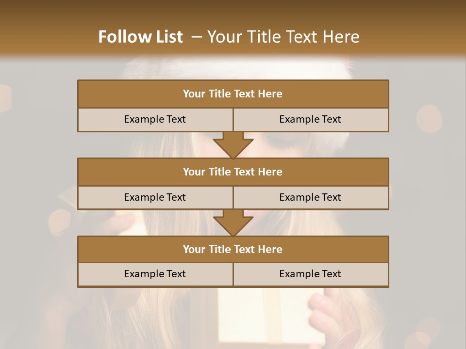 Girl Christmas Gift PowerPoint Template