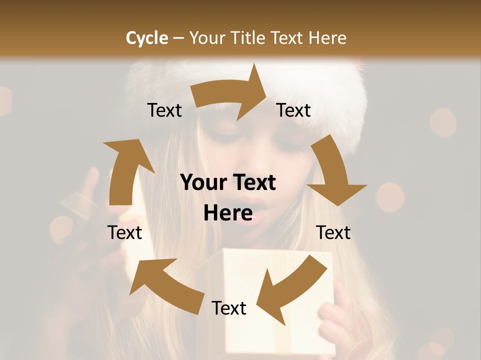 Girl Christmas Gift PowerPoint Template
