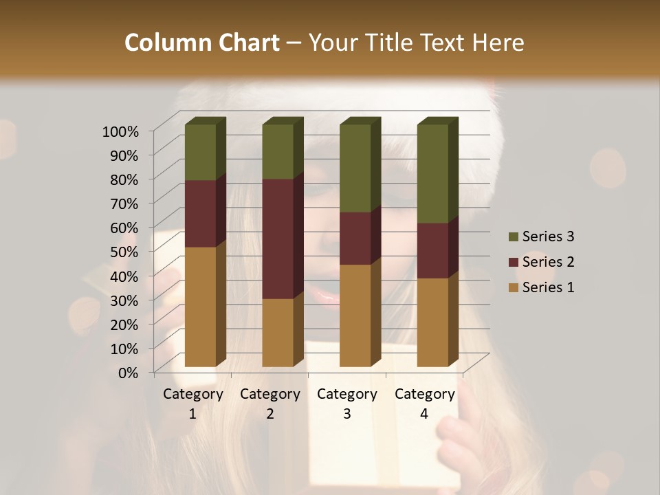 Girl Christmas Gift PowerPoint Template