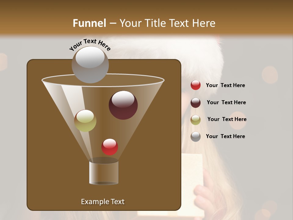 Girl Christmas Gift PowerPoint Template