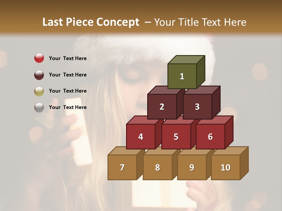 Girl Christmas Gift PowerPoint Template