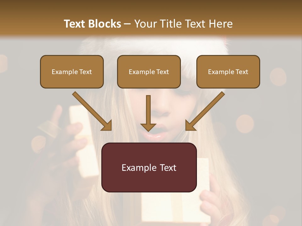 Girl Christmas Gift PowerPoint Template