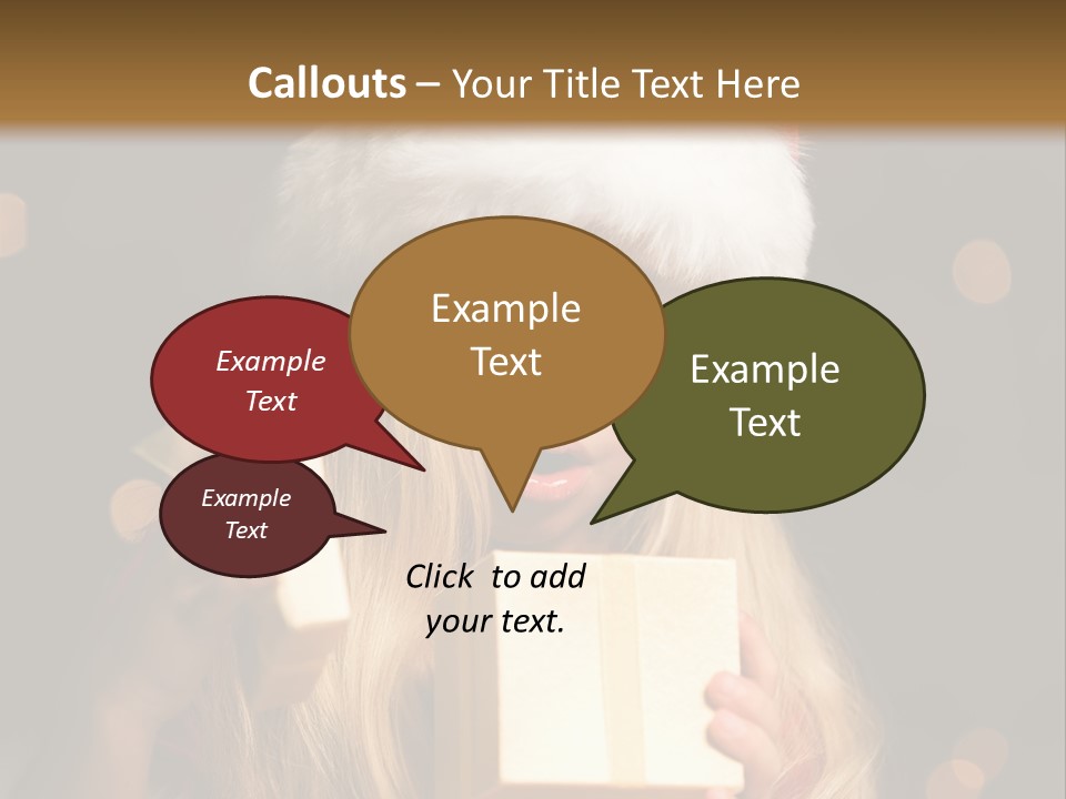 Girl Christmas Gift PowerPoint Template