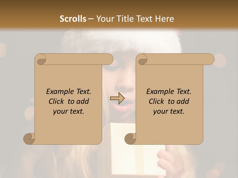 Girl Christmas Gift PowerPoint Template