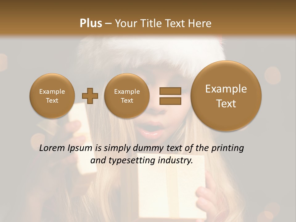 Girl Christmas Gift PowerPoint Template