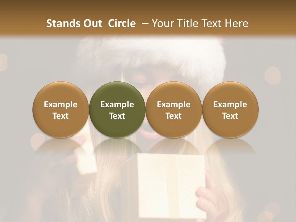 Girl Christmas Gift PowerPoint Template