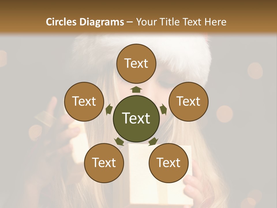 Girl Christmas Gift PowerPoint Template