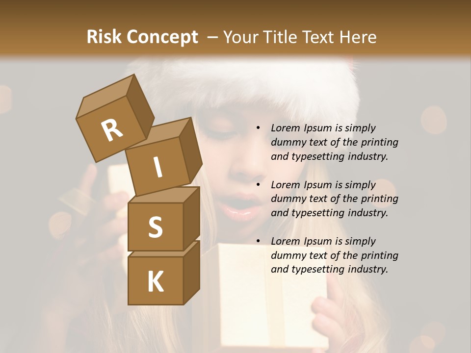 Girl Christmas Gift PowerPoint Template