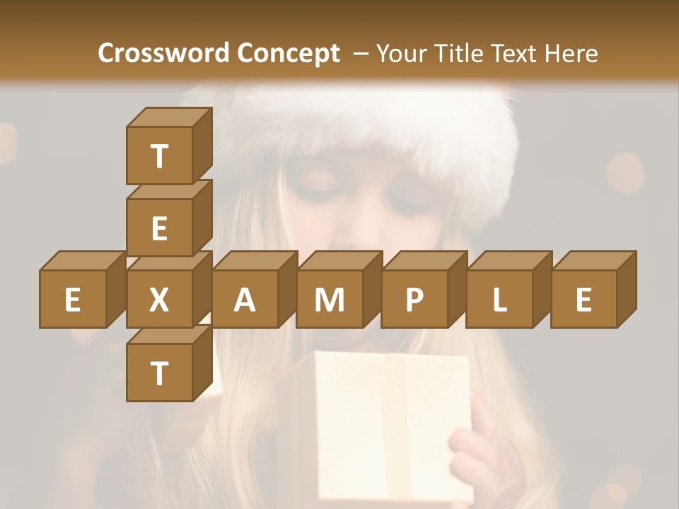 Girl Christmas Gift PowerPoint Template