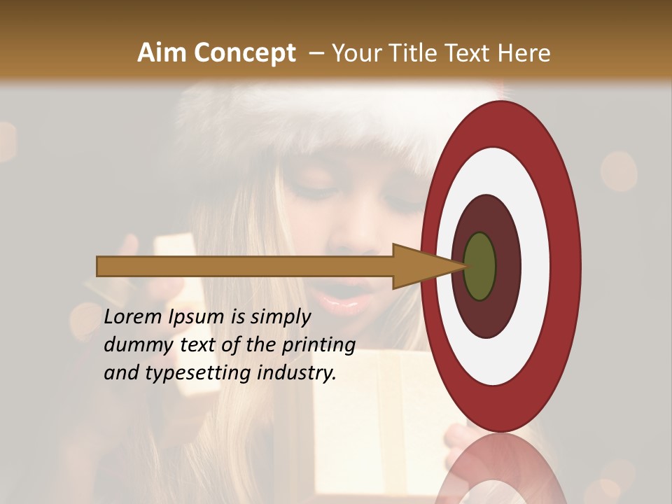 Girl Christmas Gift PowerPoint Template