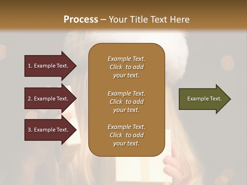 Girl Christmas Gift PowerPoint Template