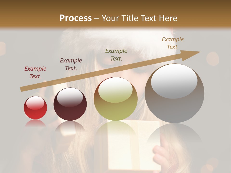 Girl Christmas Gift PowerPoint Template