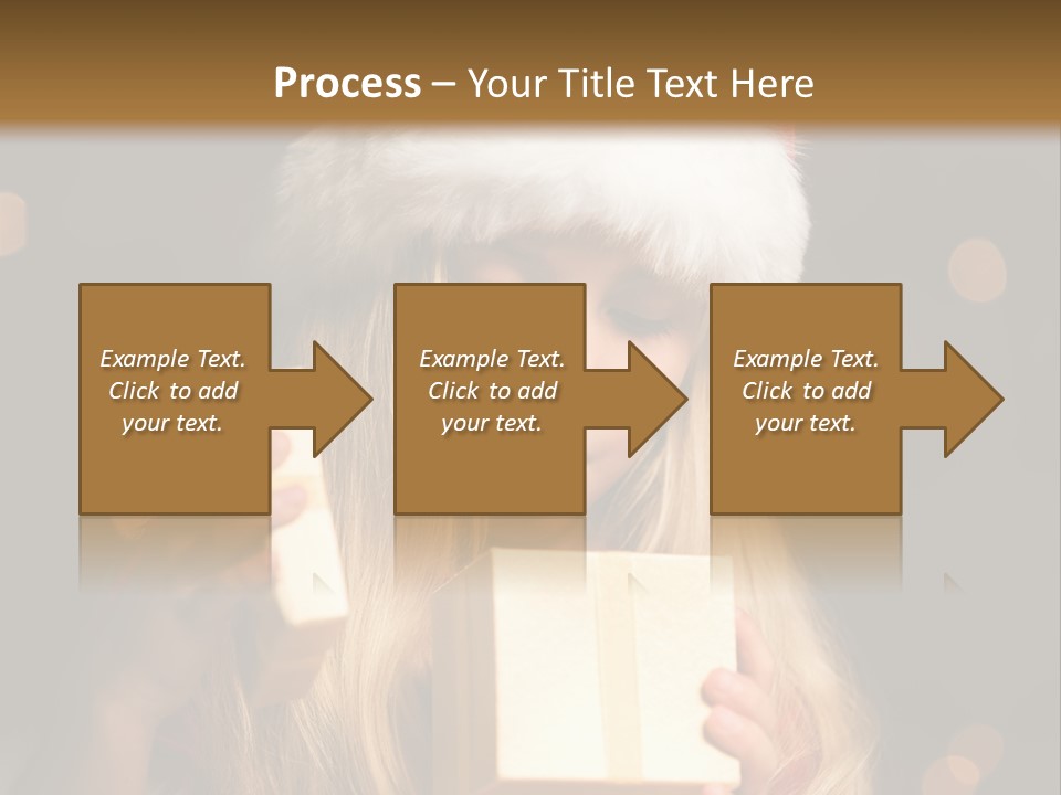 Girl Christmas Gift PowerPoint Template