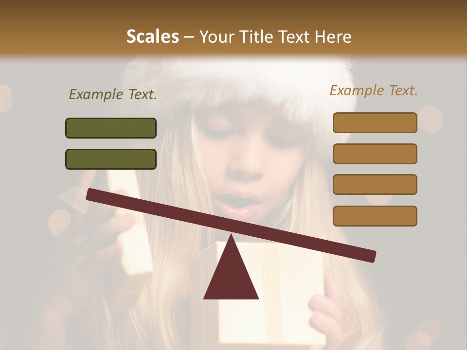 Girl Christmas Gift PowerPoint Template