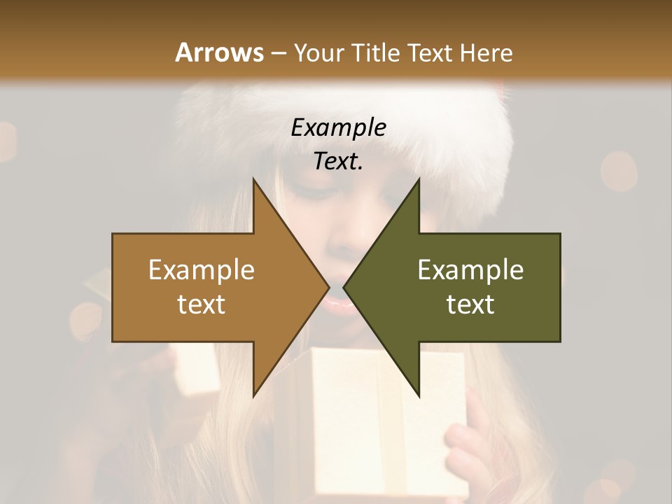 Girl Christmas Gift PowerPoint Template