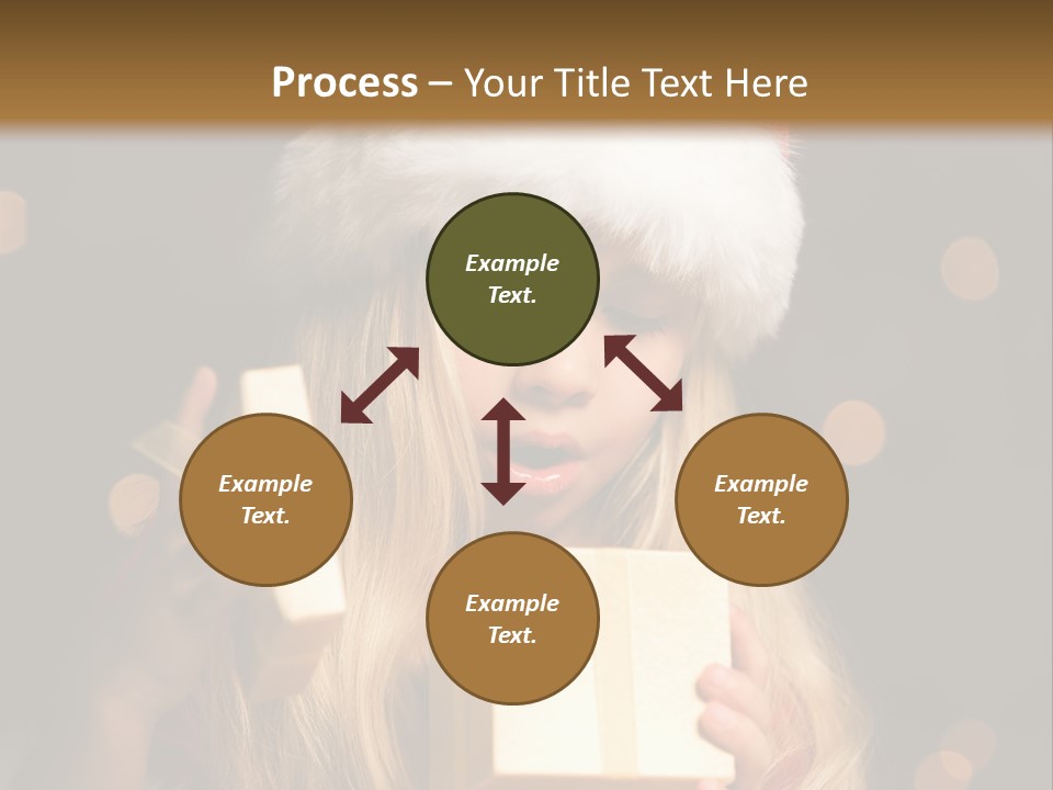 Girl Christmas Gift PowerPoint Template