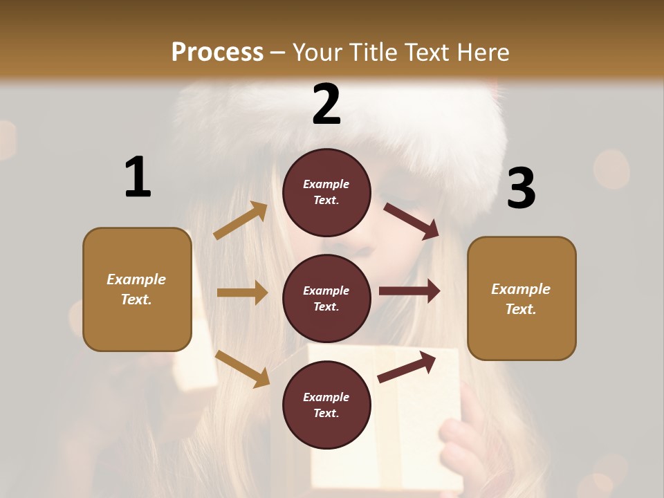 Girl Christmas Gift PowerPoint Template