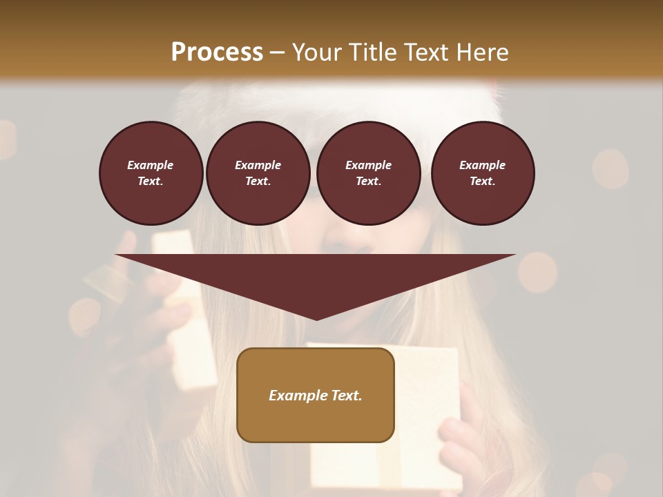 Girl Christmas Gift PowerPoint Template