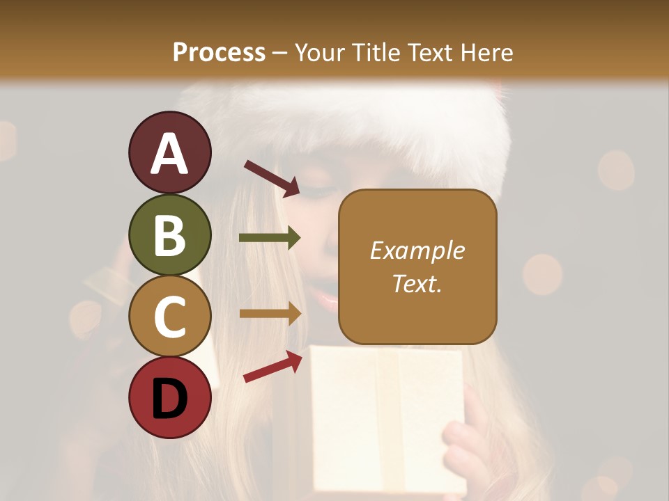 Girl Christmas Gift PowerPoint Template