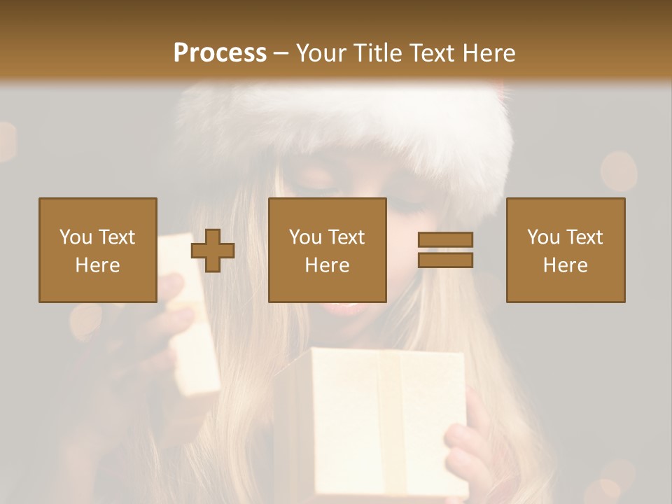Girl Christmas Gift PowerPoint Template