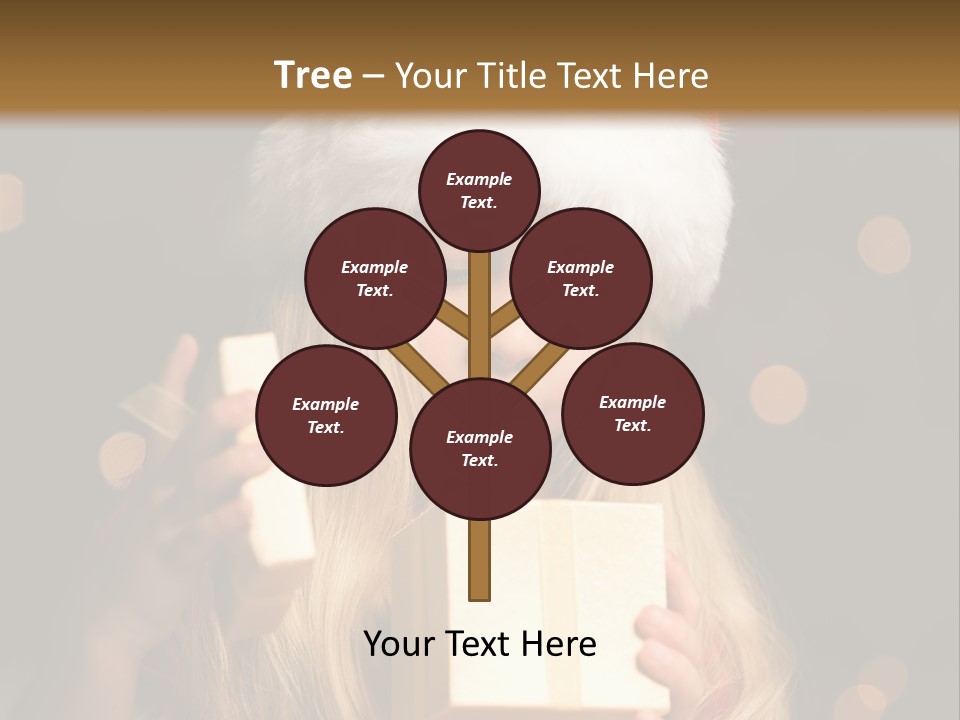 Girl Christmas Gift PowerPoint Template