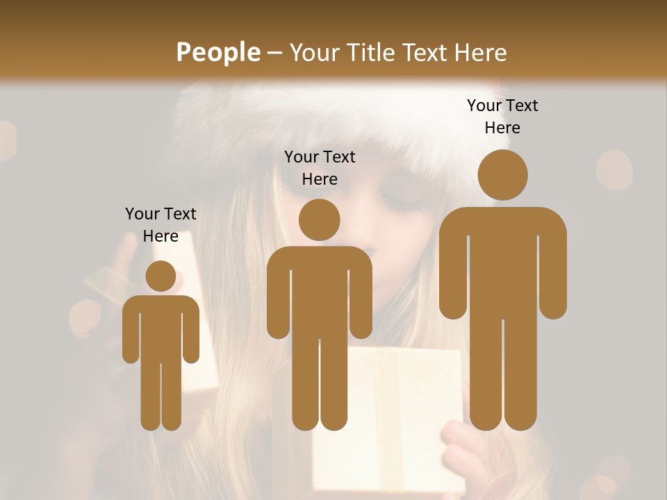 Girl Christmas Gift PowerPoint Template