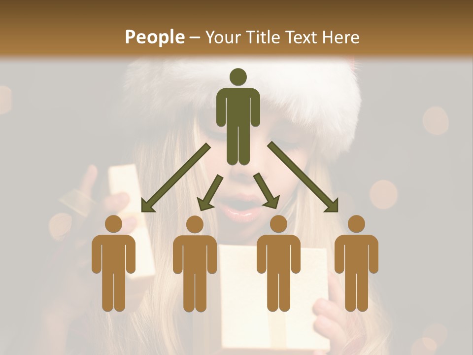 Girl Christmas Gift PowerPoint Template