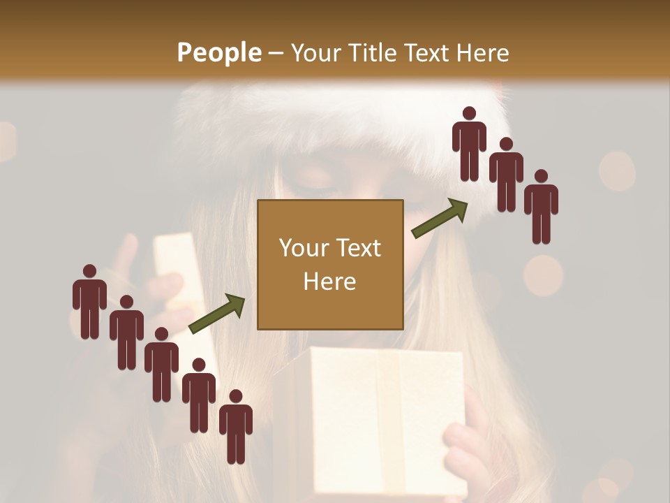 Girl Christmas Gift PowerPoint Template