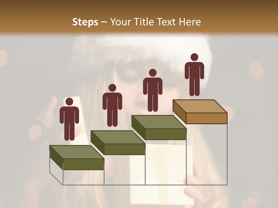 Girl Christmas Gift PowerPoint Template