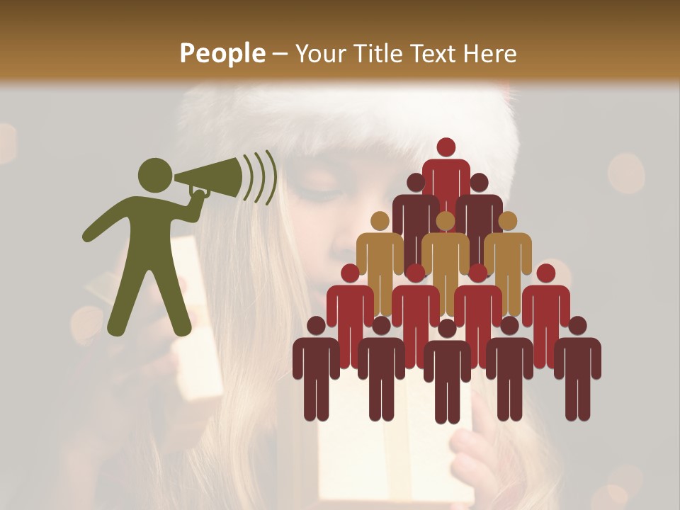 Girl Christmas Gift PowerPoint Template