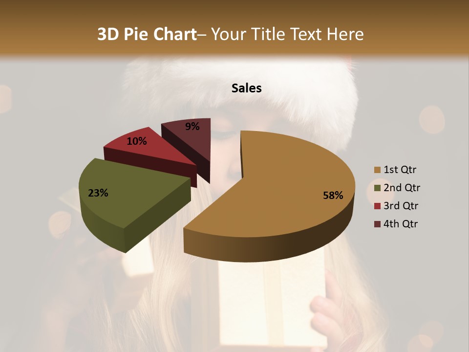 Girl Christmas Gift PowerPoint Template