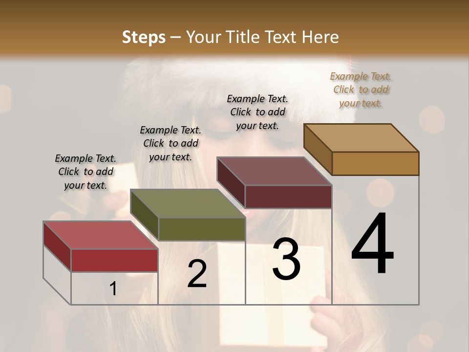 Girl Christmas Gift PowerPoint Template