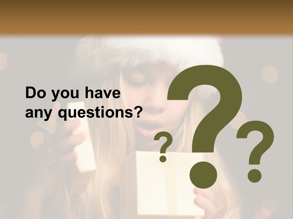 Girl Christmas Gift PowerPoint Template