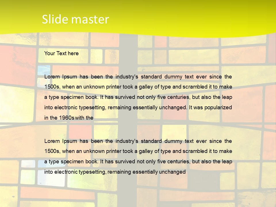 Church Stained Glass Patterns PowerPoint Template