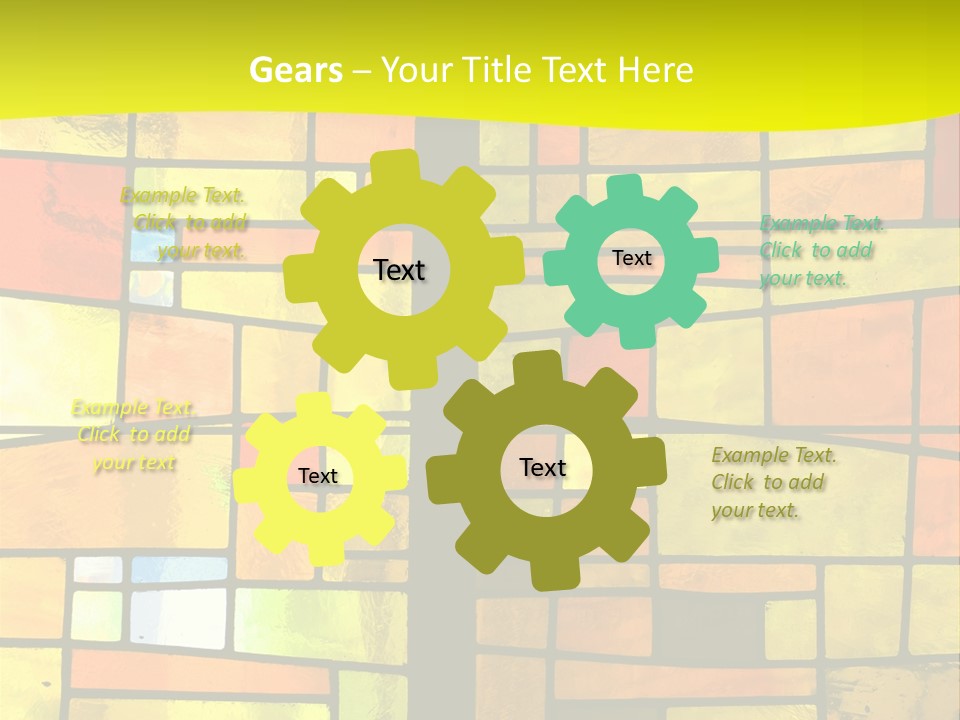 Church Stained Glass Patterns PowerPoint Template