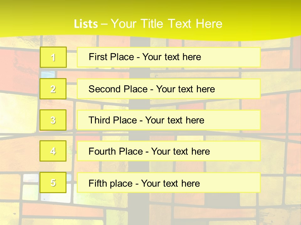 Church Stained Glass Patterns PowerPoint Template