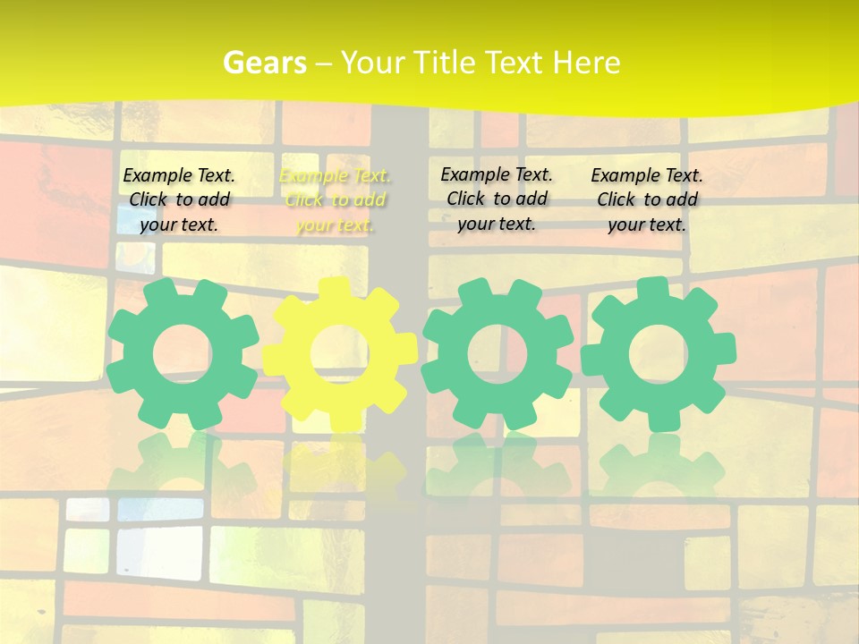 Church Stained Glass Patterns PowerPoint Template