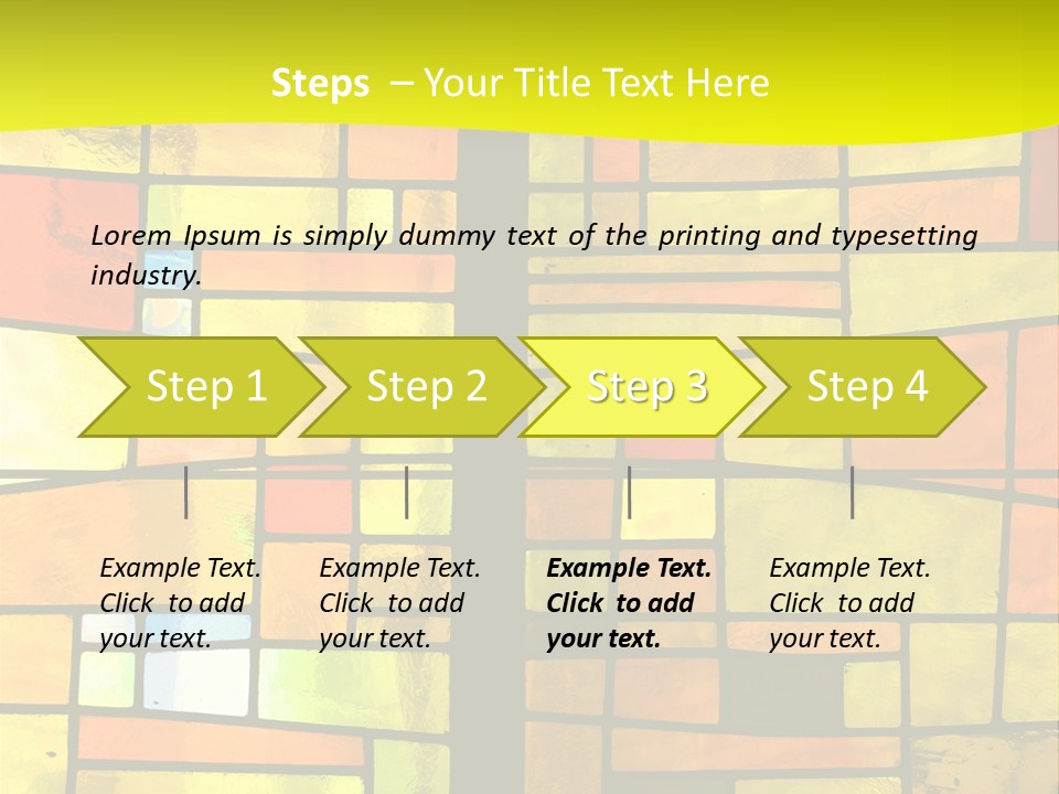 Church Stained Glass Patterns PowerPoint Template